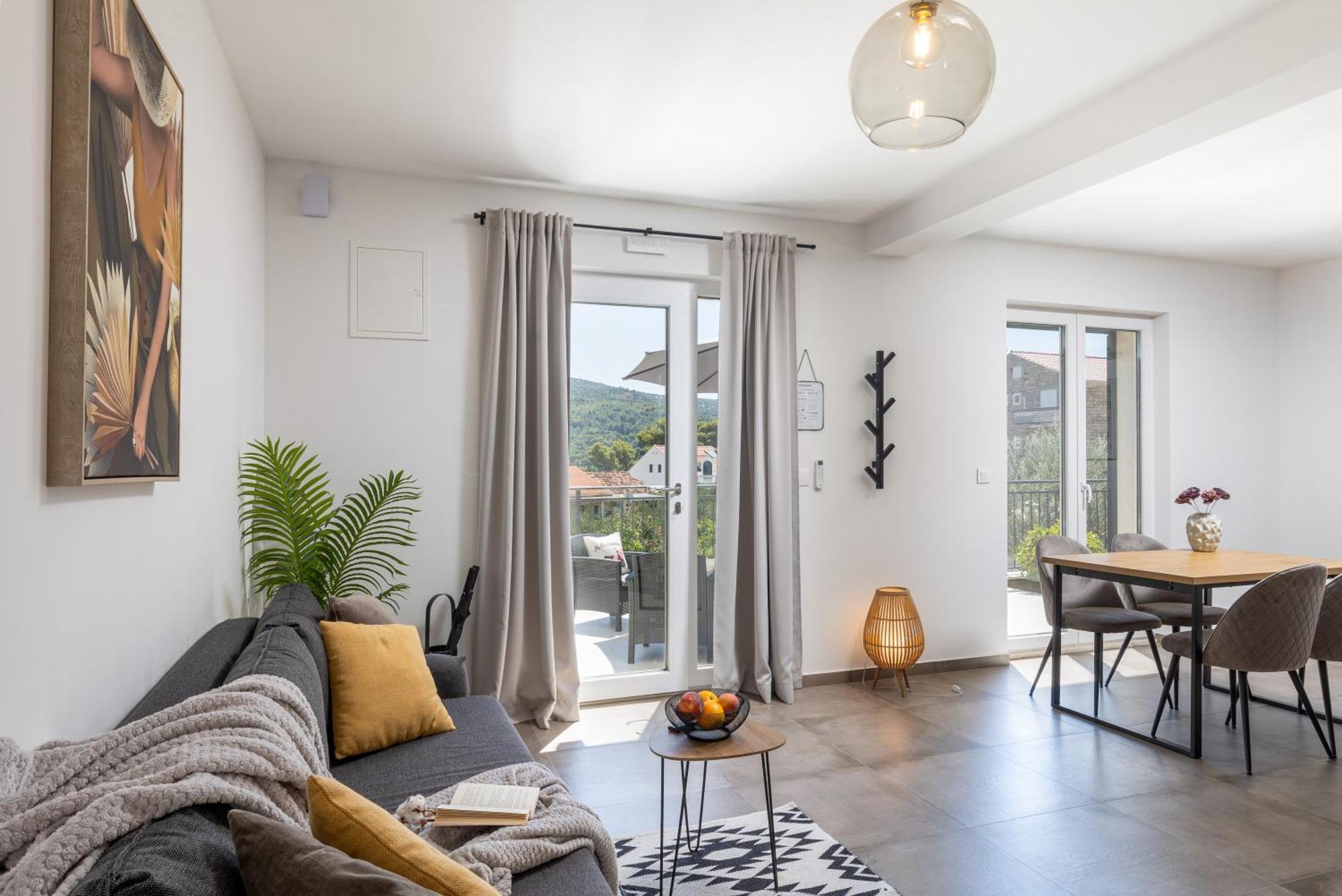 Honoris Apartment - Brand New - Private Parking - 90 M From The Beach- Terrace Slano Zewnętrze zdjęcie