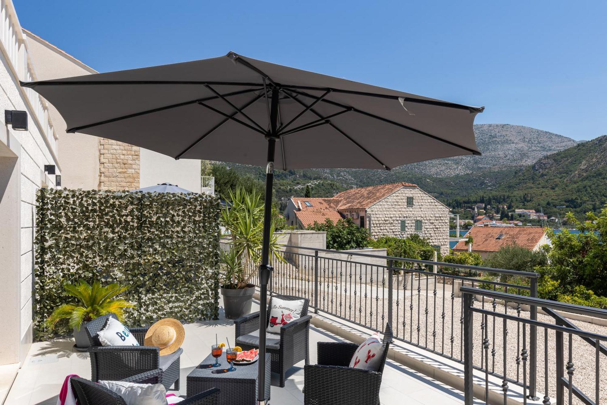Honoris Apartment - Brand New - Private Parking - 90 M From The Beach- Terrace Slano Zewnętrze zdjęcie
